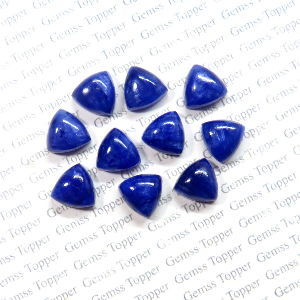 Blue Sapphire 9x9 mm Trillion Cabochon